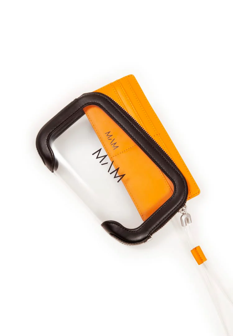 Crossbody wallet in orange - Image 3