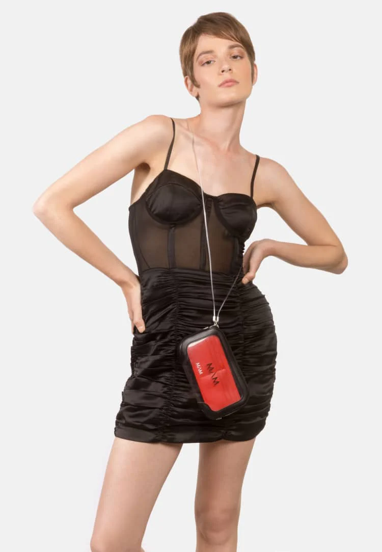 Crossbody wallet in red - Image 5