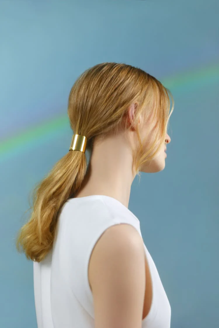 Small Gold Ponytail Cuff - Image 4