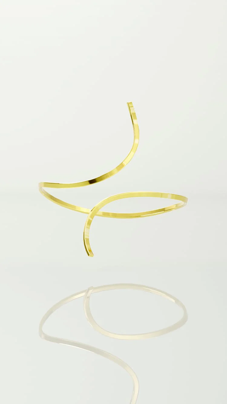 Gold Spiral Ankle Bracelet - Image 5