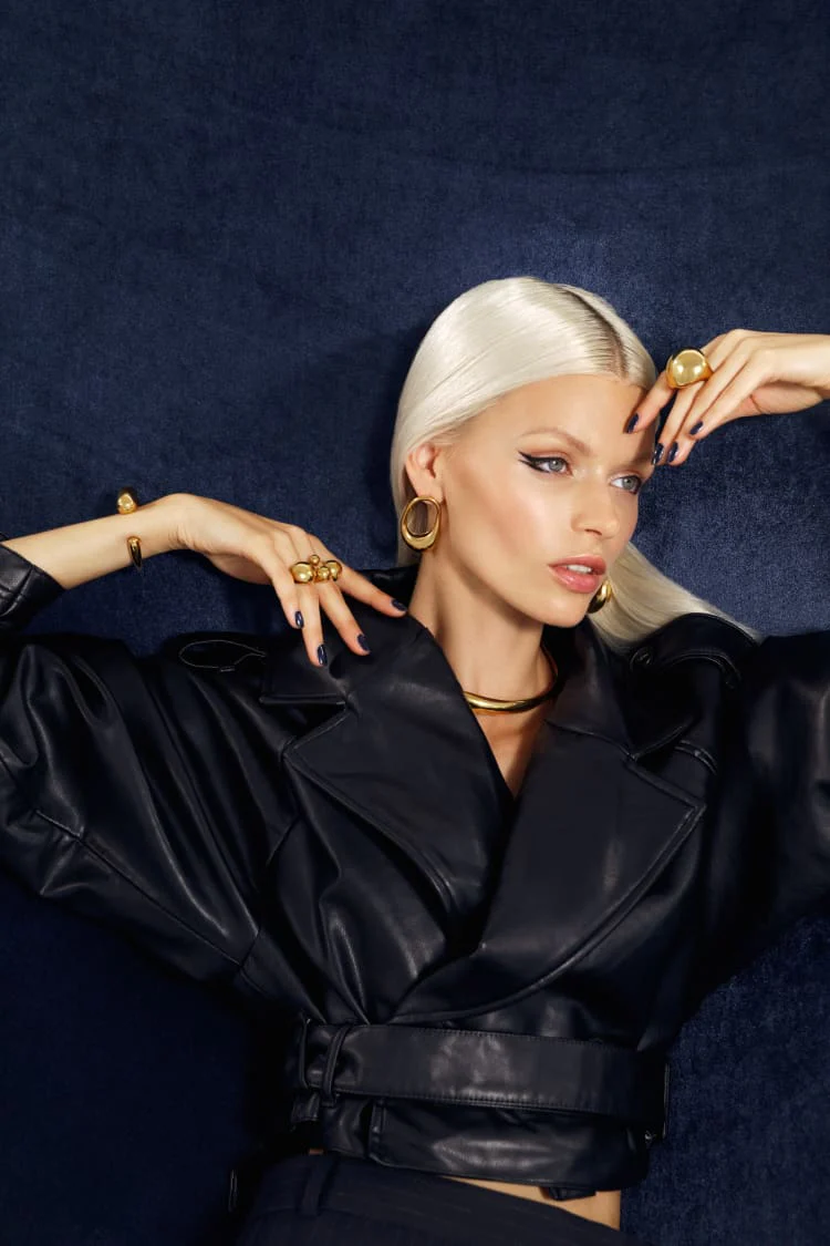 Large Gold Hoop Earrings - Image 6