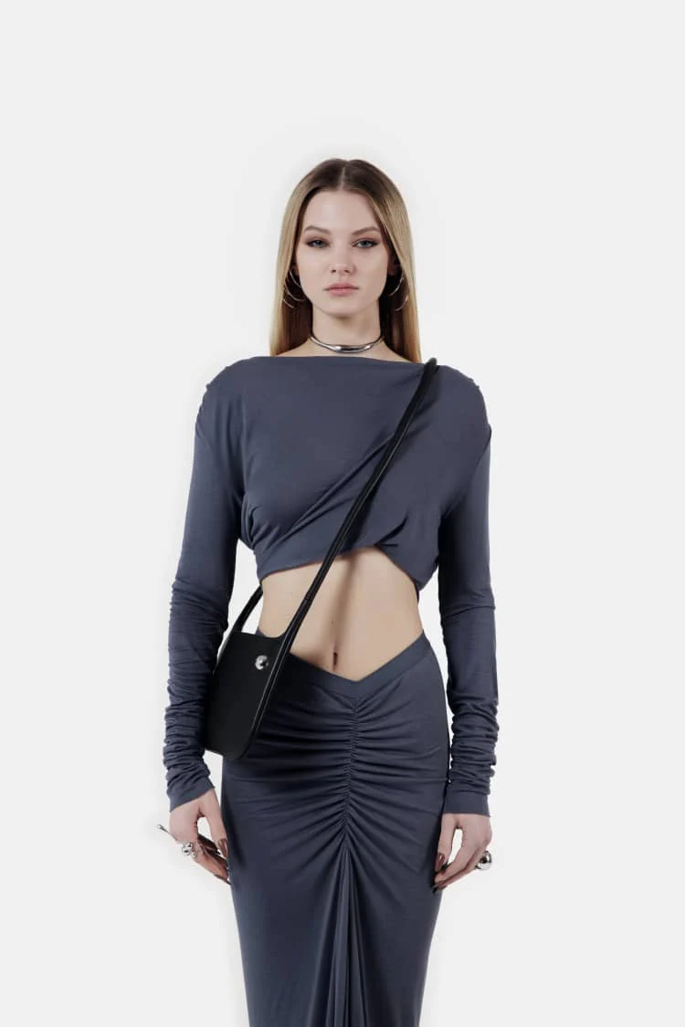 LOCK bag | black clutch bag - Image 6