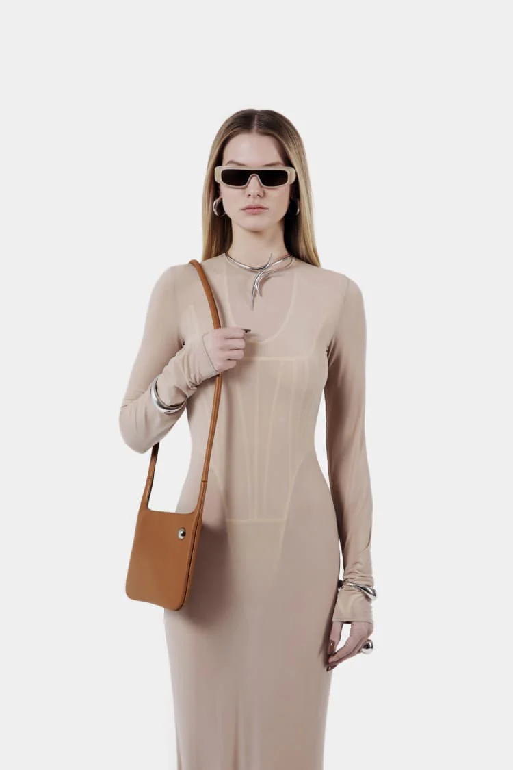 LOCK bag | brown clutch bag - Image 4