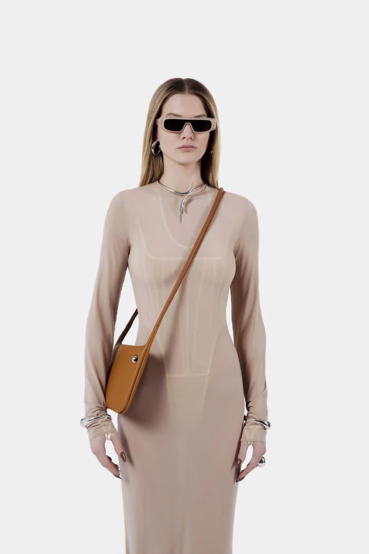 LOCK bag | brown clutch bag - Image 5