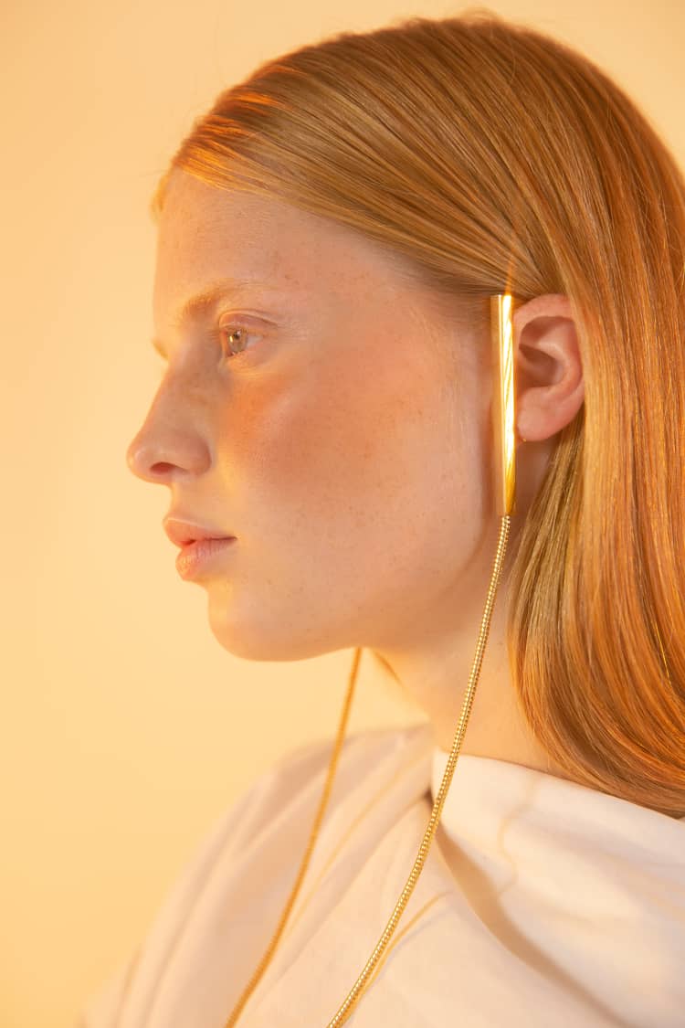 Gold Long Chain Ear Cuff - Image 3