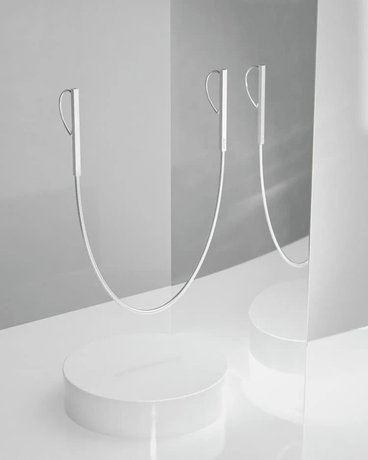 Silver Long Chain Ear Cuff - Image 4