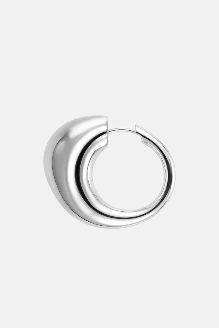 Organic Drop Earrings in Silver - Image 7