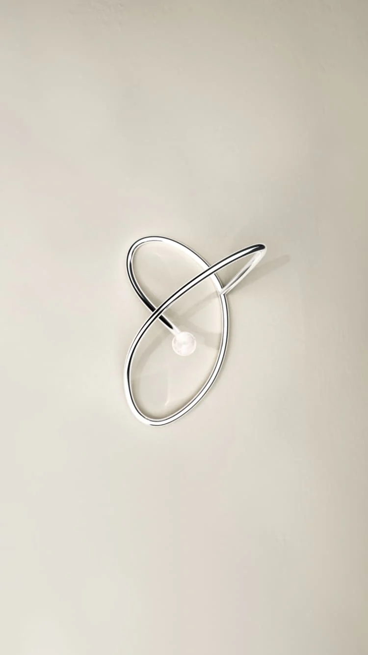 Silver Pearl Ear Cuff - Image 3