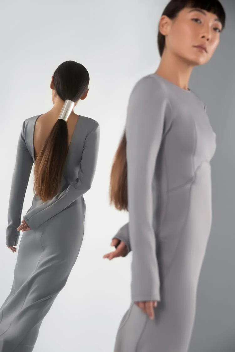 Large Silver Ponytail Cuff - Image 3