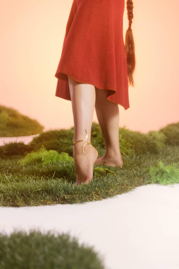 Gold Spiral Anklet - Image 5