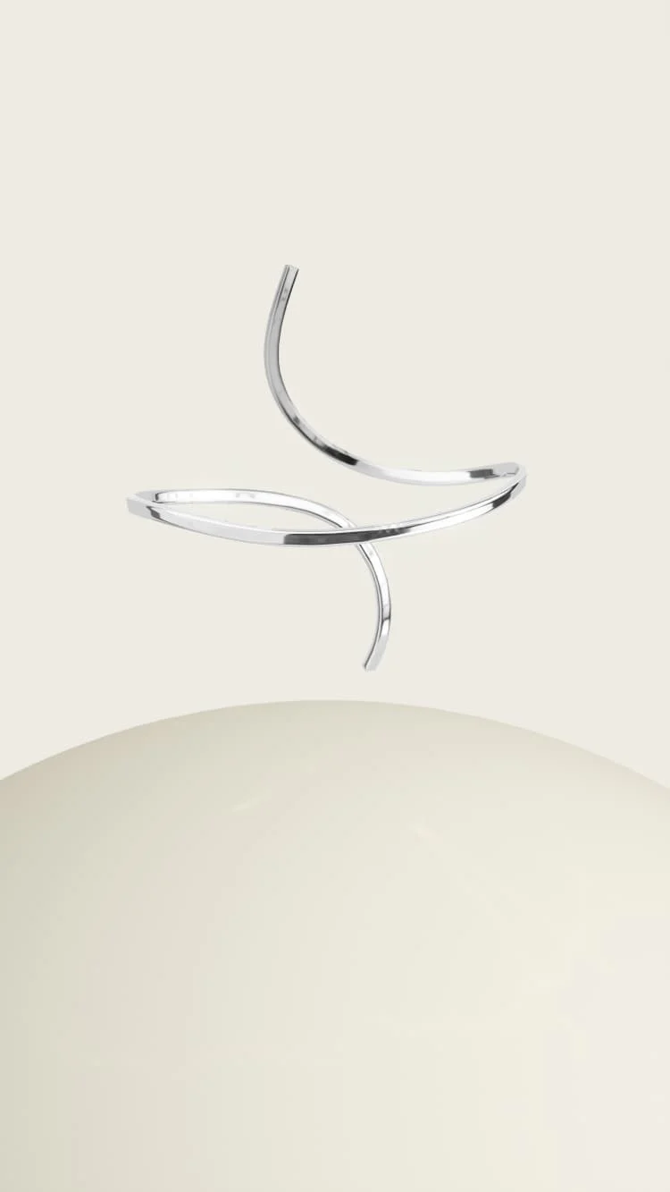 Silver Spiral Anklet - Image 5