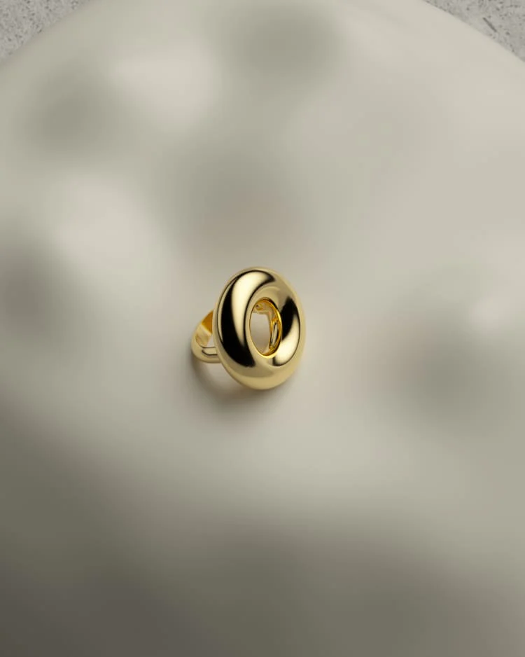 Gold Donut Ring - Image 4