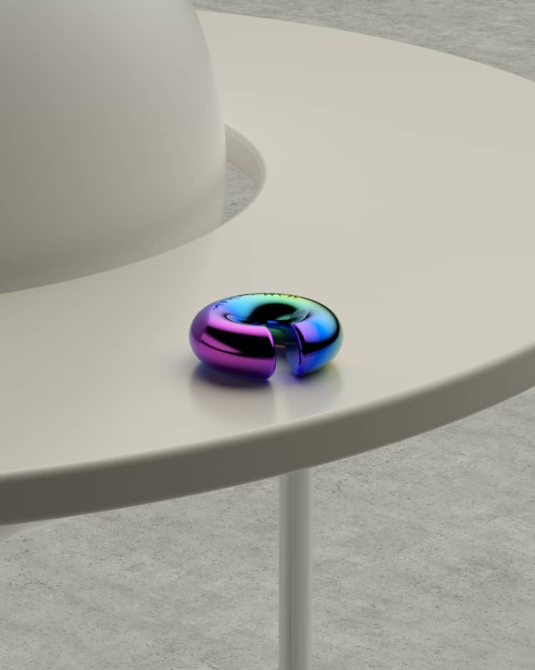 Holographic Thick Ear Cuff - Image 3