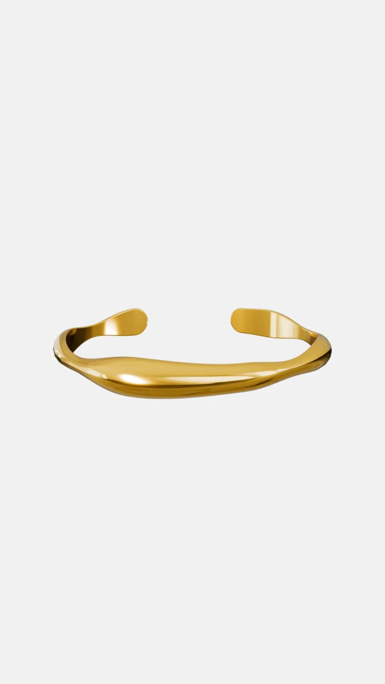 Gold Twisted Choker Necklace - Image 5