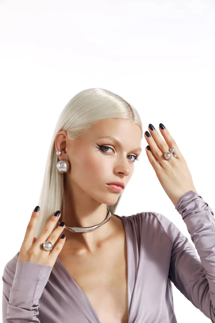 Silver Twisted Choker Necklace - Image 6